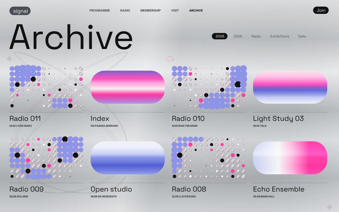SIGNAL website, archive