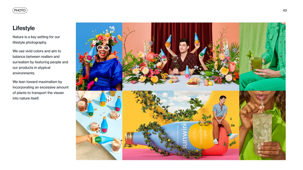 Lifestyle, page 42 of the Sunwink brand guidelines